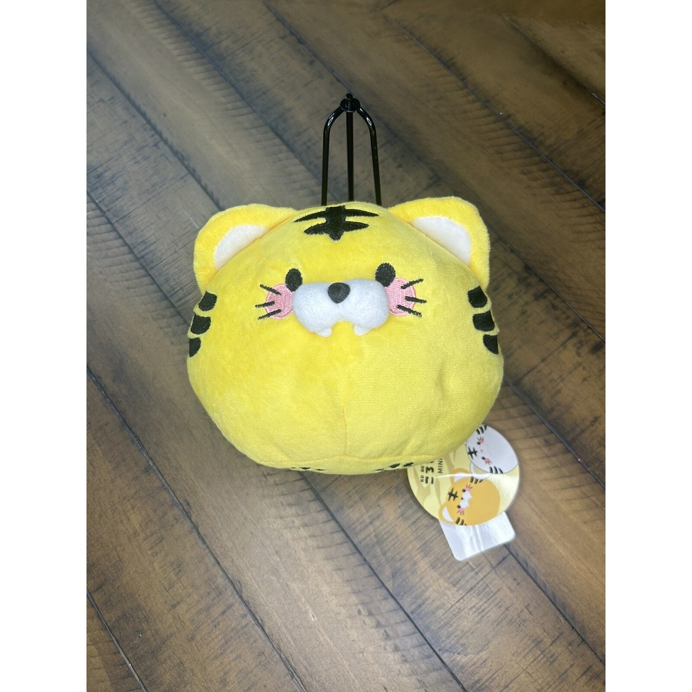 Korotora Tiger Plush Yellow‎ Fukuya Cat Stuffed Animal Toy Small 5"